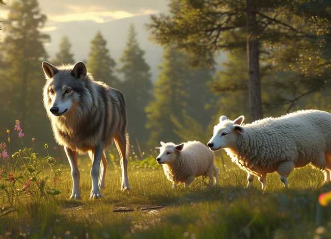儿童故事一只狼与三只羊（寓言故事作文）