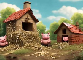 三只小猪盖房子故事视频，三只小猪的故事盖房子