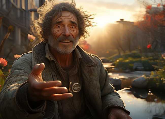 流浪汉拾金不昧的故事；人在流浪,心在天堂!