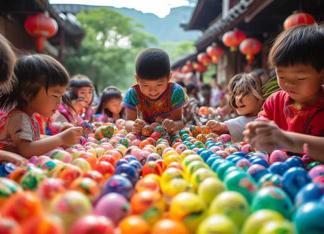 彩蛋儿童，端午画彩蛋的画法