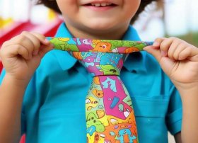 领带儿童版、儿童领带怎么系