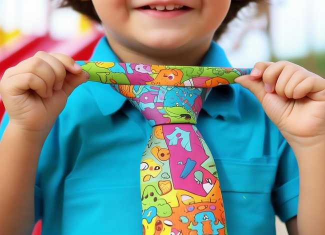 领带儿童版、儿童领带怎么系