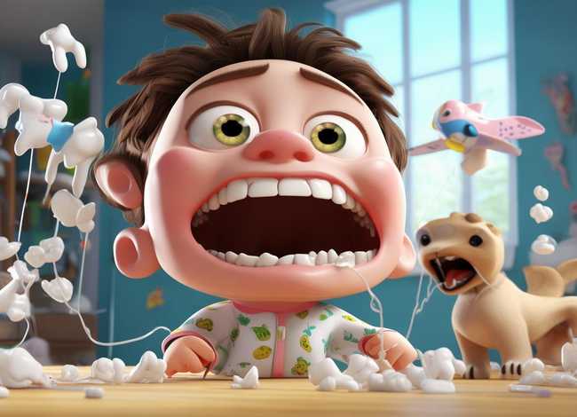 儿童换牙的幽默句子；掉牙的长的句子