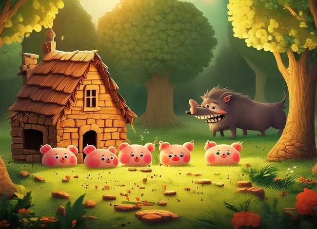 小猪故事绘本(【童话名著·绘本】英国·雅各布斯《三只小猪》) 小猪故事绘本(【童话名著·绘本】英国·雅各布斯《三只小猪》)