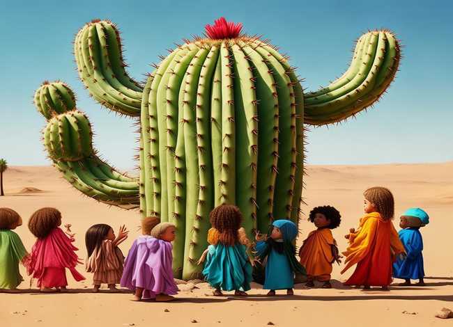 仙人掌的绘本 沙漠儿童插画-《使至塞上》的插图该如何画 仙人掌的绘本 沙漠儿童插画-《使至塞上》的插图该如何画