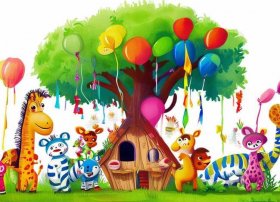 带有故事情节的儿童画（儿童彩色动物简笔画）