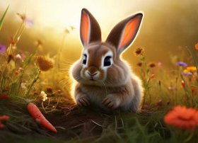 小兔儿的故事 - 宝宝的睡前故事-小兔拔萝卜