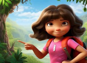 爱探险的朵拉的故事在线试听了，爱探险的朵拉动画片英文版