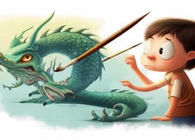 儿童成语故事画龙点睛简笔画 画龙点睛的成语故事