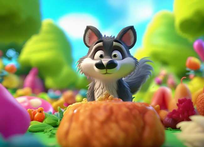 狼的故事动画，儿童故事,狼吞虎咽的故事,育儿早教益智动画!