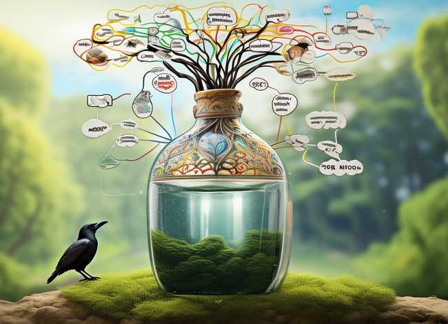 瓶子里的故事怎么画（乌鸦喝水思维导图怎么画）