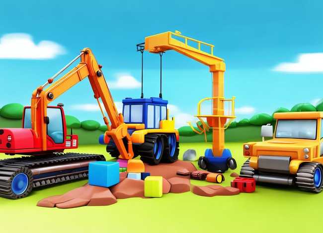 挖土机的儿童故事免费收听；红色挖掘机蓝色吊车黄色推土机动画片叫什么