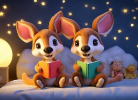 小袋鼠睡前故事 - 两岁儿童幽默的睡前故事三篇