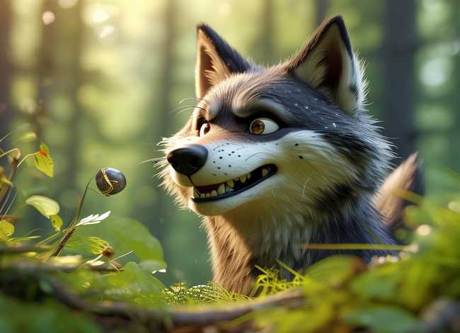 儿童故事漫画版,「漫画」捡了东西的狼-出山 儿童故事漫画版,「漫画」捡了东西的狼-出山