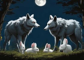 两只狼和三只兔子故事；谁知道《狼行成双》的故事