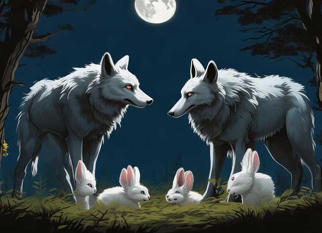 两只狼和三只兔子故事；谁知道《狼行成双》的故事