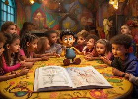 儿童童话故事ppt下载；木偶奇遇记青少年儿童读书分享会ppt