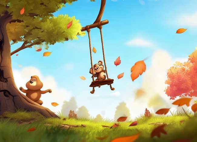 秋千的故事（小猴,小熊,树干,秋千,编一个童话故事650字）