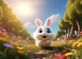 儿童讲故事小兔子找太阳 - 小白兔的故事-找太阳