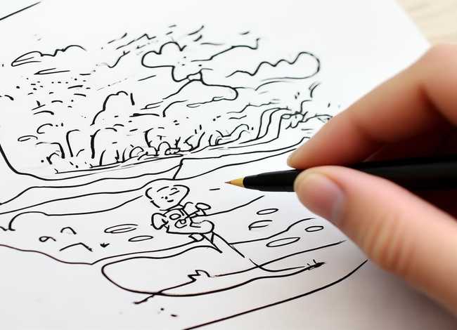 黑白插画手绘简单图片；儿童创意插画黑白-求图-黑白手绘插画的步骤!