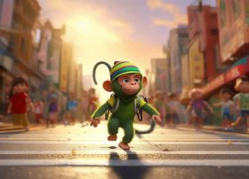 小朋友过马路故事；小猴过马路的睡前故事