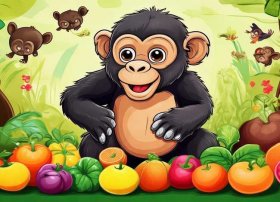 少儿早教益智故事动物猩猩 幼儿营养教育