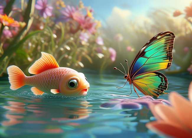 蝴蝶的小故事幼儿园 - 小鱼和蝴蝶的故事 儿童故事