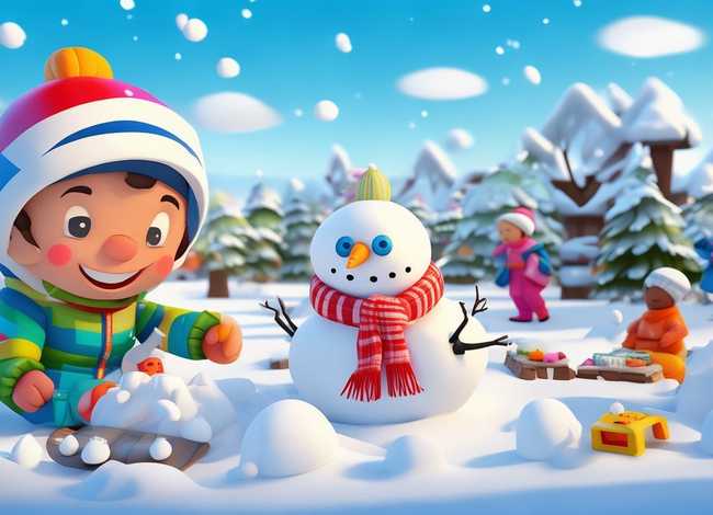 幼儿故事快乐的我 - 幼儿园寒假里的故事