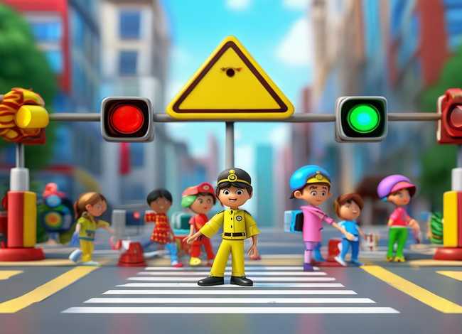 红绿灯斑马线儿童故事 交通安全小故事