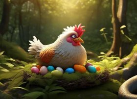 母鸡下蛋童话故事，母鸡和蛇童话故事