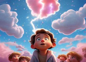 打雷的故事绘本、怎样用“娃的语言”给他们解释打雷、下雨和闪电呢