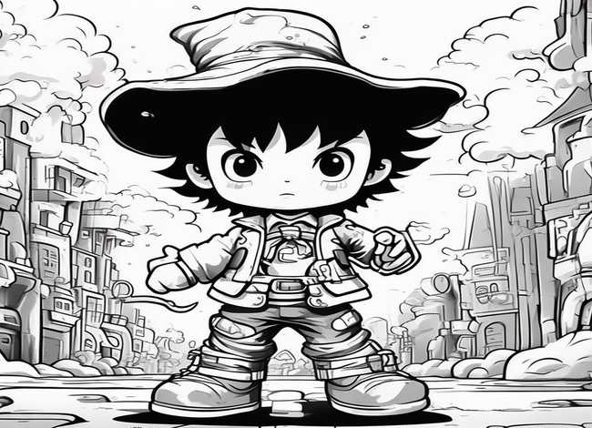 jojo黑白画插画，嘿嘿~~~