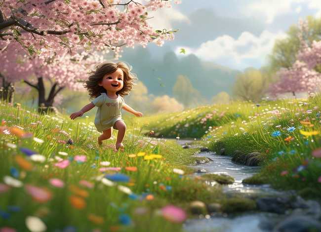 关于春天的幼儿简短故事 - 描写春天的故事