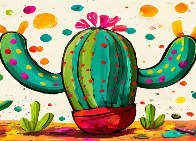 仙人掌儿童画 手形添画儿童简笔画 手形添画儿童画报 仙人掌儿童画 手形添画儿童简笔画 手形添画儿童画报