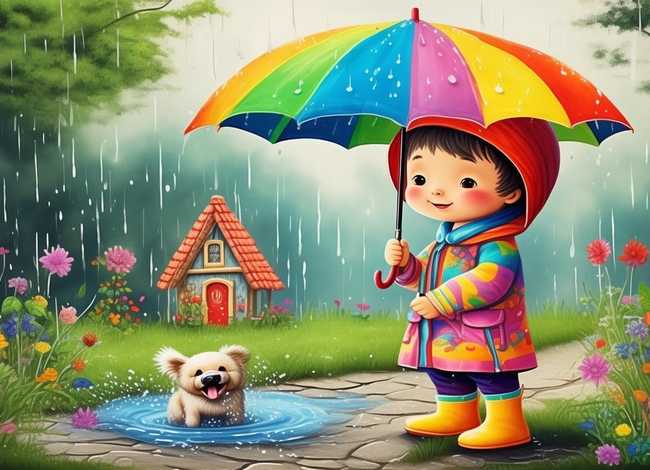 豹子的绘本故事 - 绘本讲师训练营【59】期14-21阅读原创—《一个下雨天》