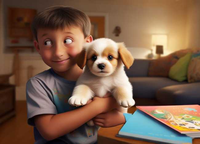 儿童故事三只小狗的故事 大头儿子的简短小故事 买回家来的小狗的故事