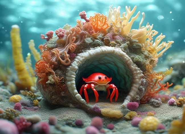 小海螺绘本故事、儿童小故事-寄居蟹的房子 小海螺绘本故事、儿童小故事-寄居蟹的房子
