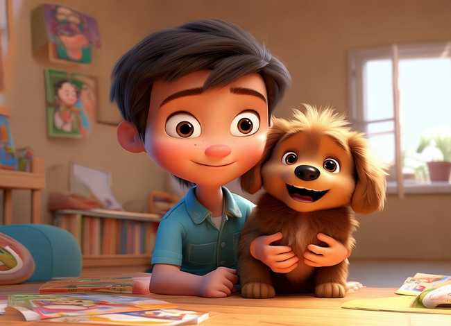 儿童故事三只小狗的故事 大头儿子的简短小故事 买回家来的小狗的故事