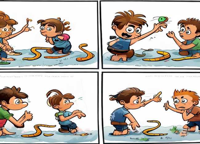 成语故事四格儿童画；画蛇添足的故事怎么画