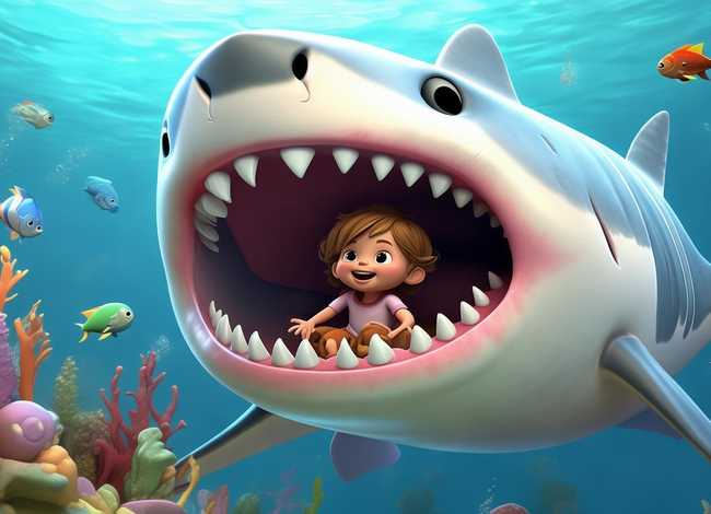 3-6岁幼儿故事大鲨鱼 - 被大鲨鱼吞到了肚子里睡前故事 3-6岁幼儿故事大鲨鱼 - 被大鲨鱼吞到了肚子里睡前故事