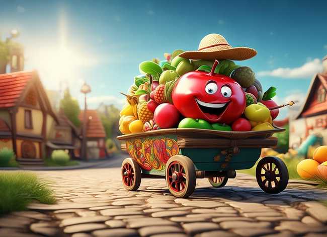 水果车故事图片；很早的一部动画片,记得都是水果之类的,忘记叫什么名字了