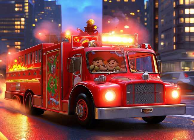 超级消防车的故事；消防车的故事儿童睡前故事
