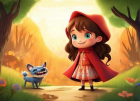 儿童故事小红帽视频，小红帽大灰狼的故事 童话故事 睡前故事 儿童故事 卡通