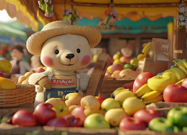 小熊水果 小熊是怎样卖水果看图写话 小熊水果 小熊是怎样卖水果看图写话