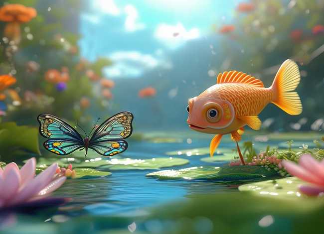 蝴蝶的小故事幼儿园 - 小鱼和蝴蝶的故事 儿童故事