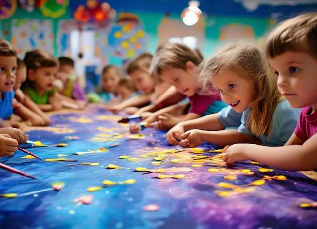 荧火虫儿童画 幼儿园大班美术教案