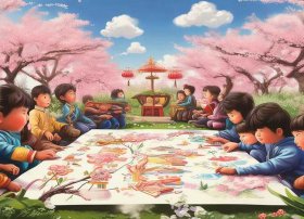 儿童画场景图片（清明节儿童画+手抄报素材!(建议收藏)小长假作业不用愁!）