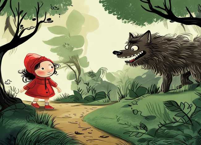 儿童故事简笔画大全(儿童简笔画-大灰狼与小红帽的故事) 儿童故事简笔画大全(儿童简笔画-大灰狼与小红帽的故事)