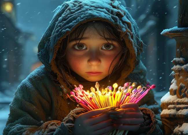 贫困孩子的故事；《卖火柴的小女孩》创作背景