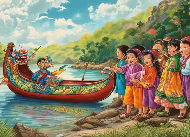关于赛龙舟的幼儿故事；幼儿语文-端午节的来由之正史和民间传说